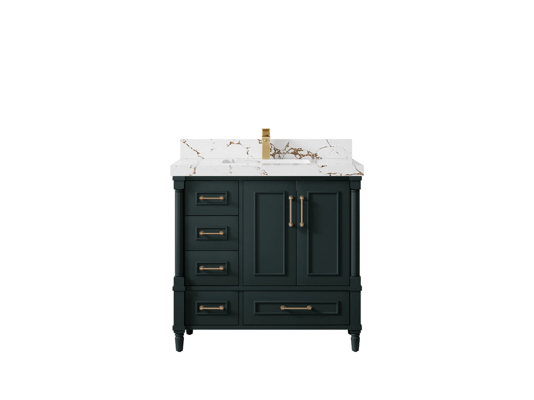 Aberdeen 36 in. W x 22 in. D Center Sink Bathroom Vanity - Willow Bath and Vanity