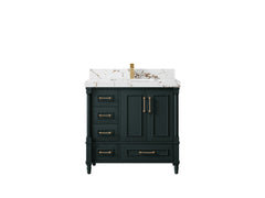 Aberdeen 36 in. W x 22 in. D Center Sink Bathroom Vanity - photo 32