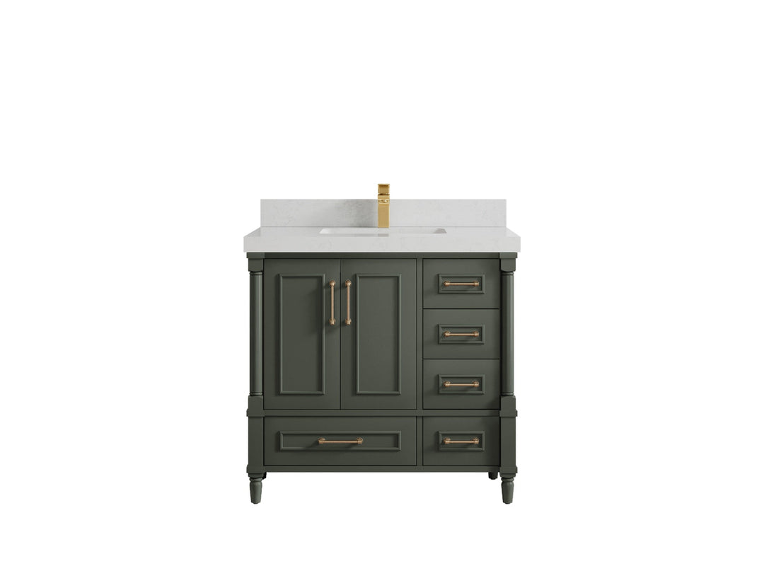 Aberdeen 36 in. W x 22 in. D Center Sink Bathroom Vanity - Willow Bath and Vanity