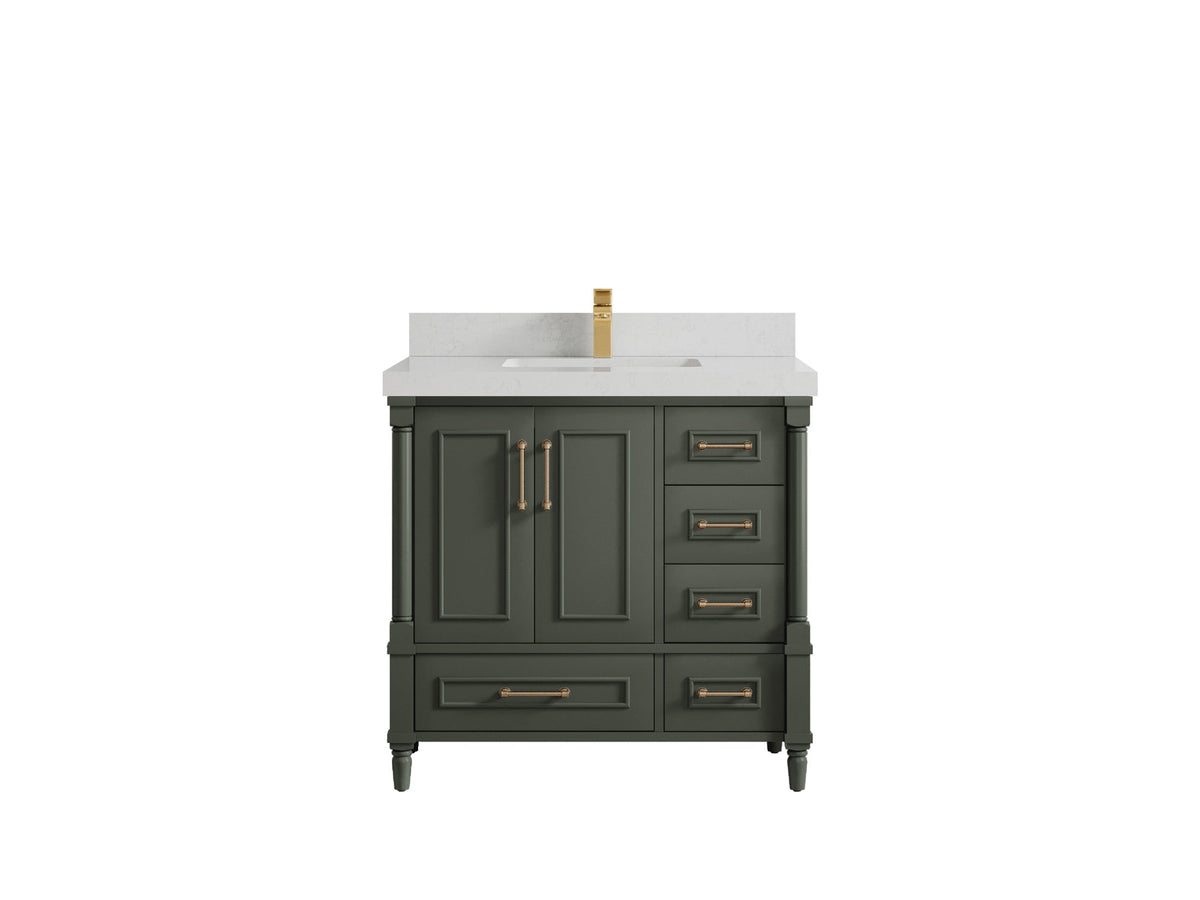 Aberdeen 36 in. W x 22 in. D Center Sink Bathroom Vanity - Willow Bath and Vanity