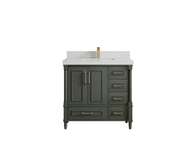 Aberdeen 36 in. W x 22 in. D Center Sink Bathroom Vanity - Willow Bath and Vanity