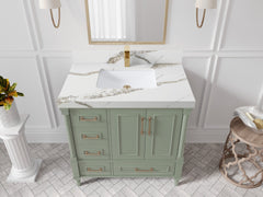 Aberdeen 36 in. W x 22 in. D Center Sink Bathroom Vanity - photo 13