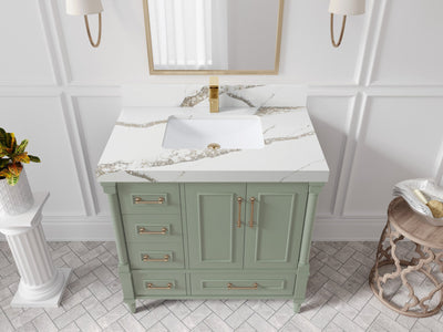 Aberdeen 36 in. W x 22 in. D Center Sink Bathroom Vanity - Willow Bath and Vanity