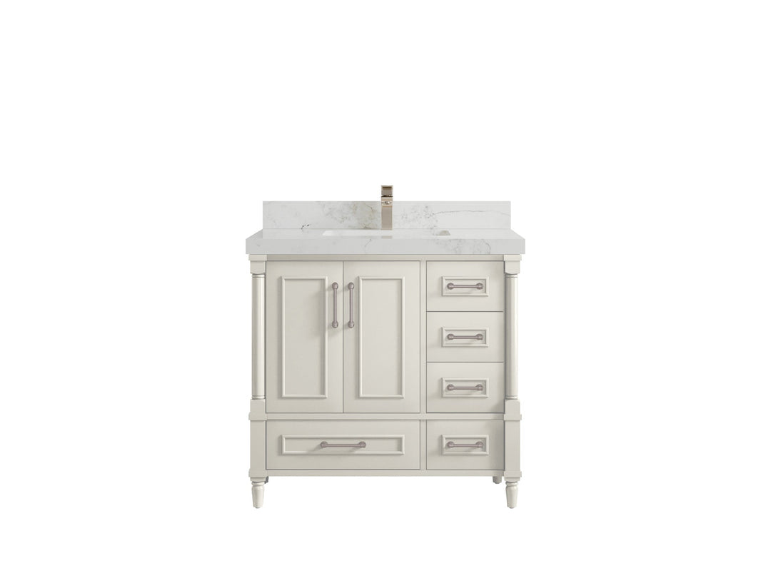 Aberdeen 36 in. W x 22 in. D Center Sink Bathroom Vanity - Willow Bath and Vanity