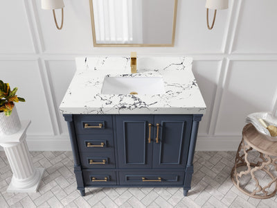 Aberdeen 36 in. W x 22 in. D Center Sink Bathroom Vanity - Willow Bath and Vanity