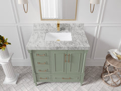 Aberdeen 36 in. W x 22 in. D Center Sink Bathroom Vanity - photo 7