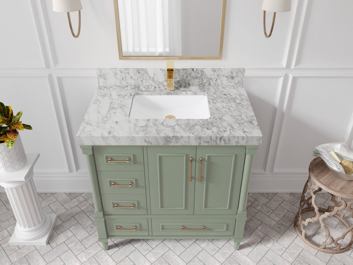 Aberdeen 36 in. W x 22 in. D Center Sink Bathroom Vanity - photo 7