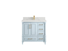 Aberdeen 36 in. W x 22 in. D Center Sink Bathroom Vanity - photo 14