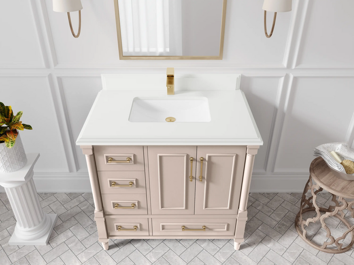 Aberdeen 36 in. W x 22 in. D Center Sink Bathroom Vanity - photo 28