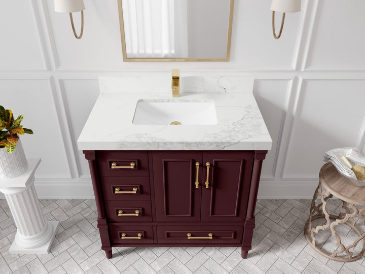 Aberdeen 36 in. W x 22 in. D Center Sink Bathroom Vanity - photo 22