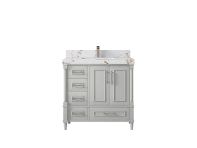 Aberdeen 36 in. W x 22 in. D Center Sink Bathroom Vanity - Willow Bath and Vanity