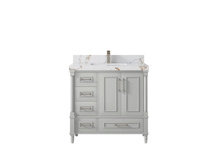 Aberdeen 36 in. W x 22 in. D Center Sink Bathroom Vanity - photo 34
