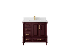 Aberdeen 36 in. W x 22 in. D Center Sink Bathroom Vanity - photo 35