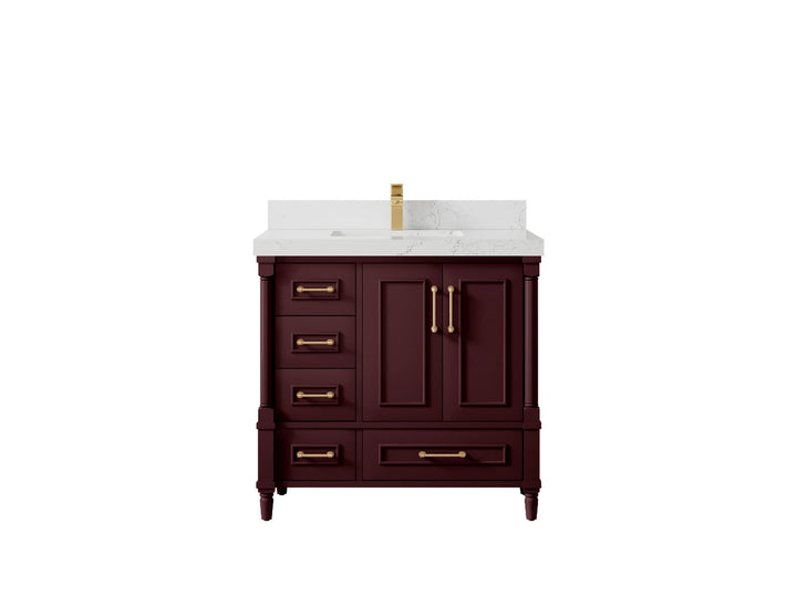 Aberdeen 36 in. W x 22 in. D Center Sink Bathroom Vanity - photo 35
