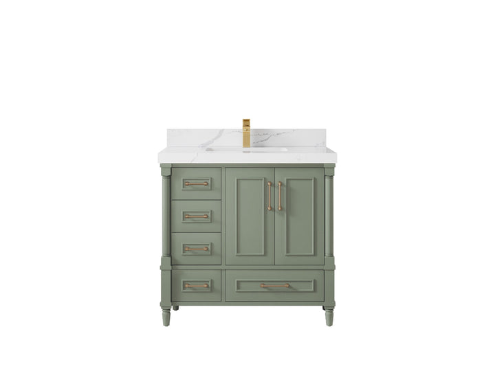 Aberdeen 36 in. W x 22 in. D Center Sink Bathroom Vanity - photo 16
