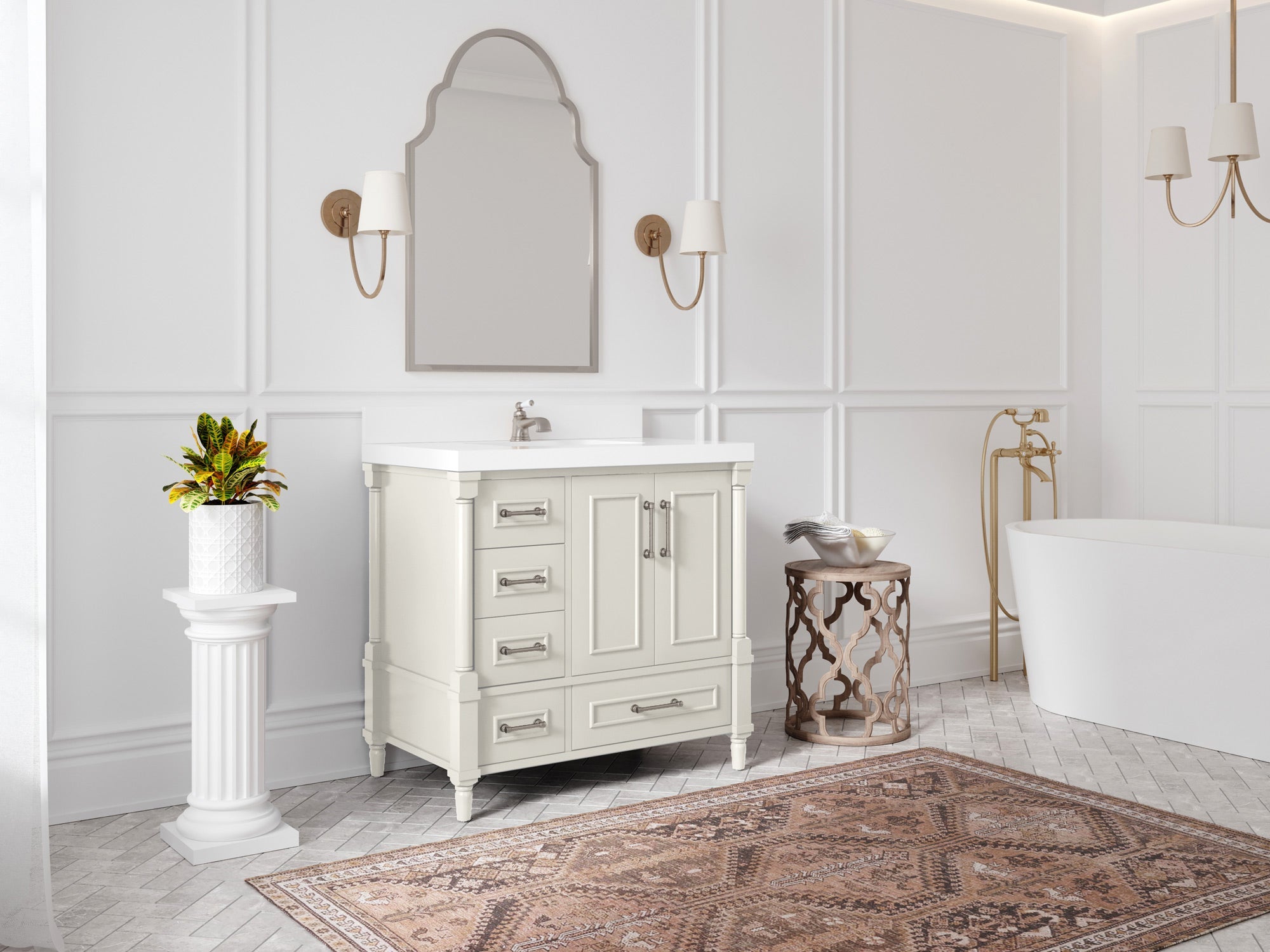 Aberdeen 36 in. W x 22 in. D Center Sink Bathroom Vanity - Willow Bath and Vanity