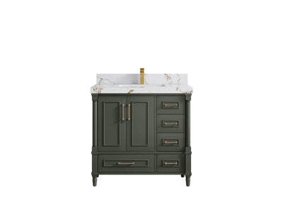Aberdeen 36 in. W x 22 in. D Center Sink Bathroom Vanity - Willow Bath and Vanity