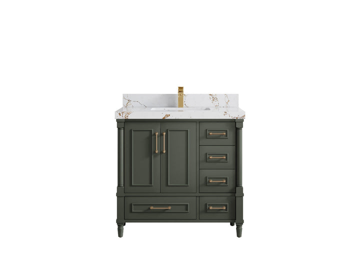 Aberdeen 36 in. W x 22 in. D Center Sink Bathroom Vanity - photo 34