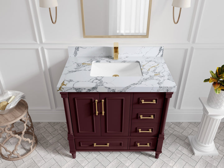 Aberdeen 36 in. W x 22 in. D Center Sink Bathroom Vanity - photo 19