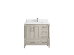 Aberdeen 36 in. W x 22 in. D Center Sink Bathroom Vanity - photo 28