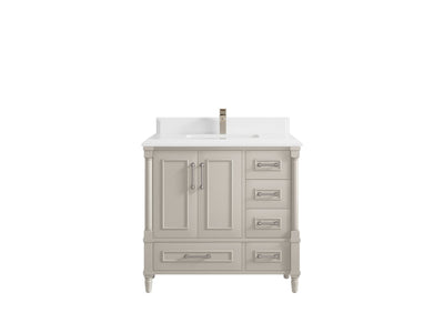 Aberdeen 36 in. W x 22 in. D Center Sink Bathroom Vanity - Willow Bath and Vanity