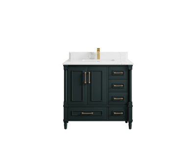 Aberdeen 36 in. W x 22 in. D Center Sink Bathroom Vanity - Willow Bath and Vanity