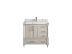 Aberdeen 36 in. W x 22 in. D Center Sink Bathroom Vanity - photo 36