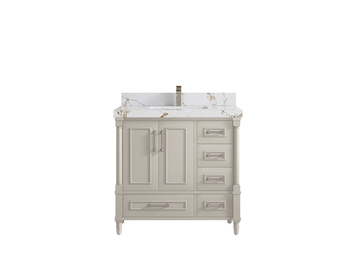 Aberdeen 36 in. W x 22 in. D Center Sink Bathroom Vanity - photo 36