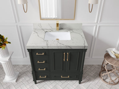 Aberdeen 36 in. W x 22 in. D Center Sink Bathroom Vanity - Willow Bath and Vanity