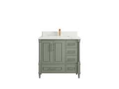 Aberdeen 36 in. W x 22 in. D Center Sink Bathroom Vanity - photo 20