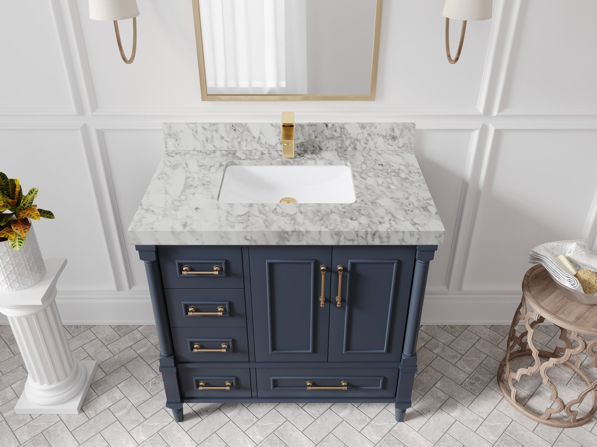 Aberdeen 36 in. W x 22 in. D Center Sink Bathroom Vanity - Willow Bath and Vanity