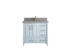 Aberdeen 36 in. W x 22 in. D Center Sink Bathroom Vanity - photo 34