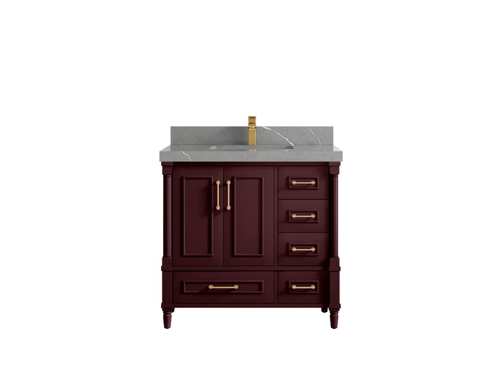 Aberdeen 36 in. W x 22 in. D Center Sink Bathroom Vanity - photo 34