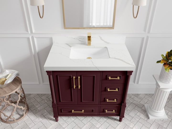 Aberdeen 36 in. W x 22 in. D Center Sink Bathroom Vanity - photo 17