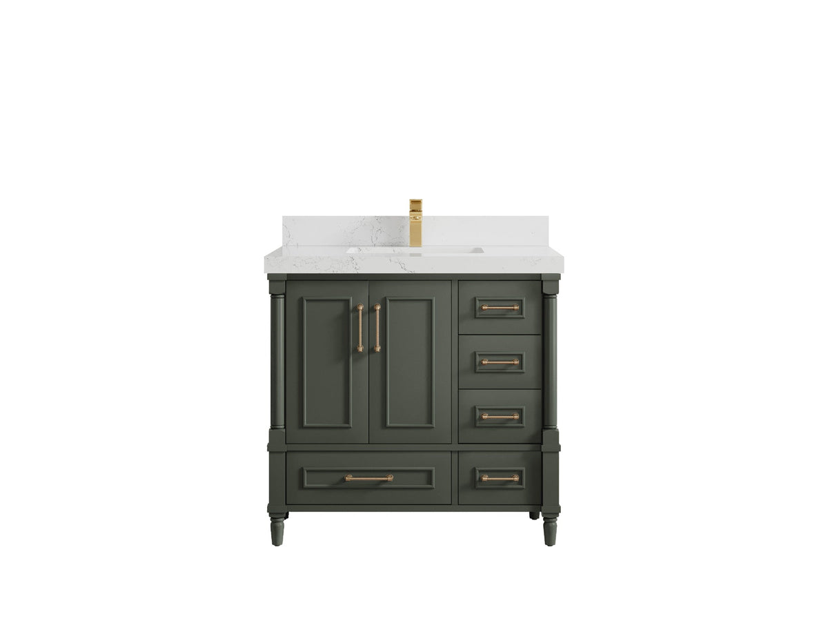 Aberdeen 36 in. W x 22 in. D Center Sink Bathroom Vanity - Willow Bath and Vanity