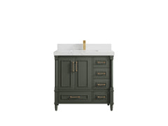 Aberdeen 36 in. W x 22 in. D Center Sink Bathroom Vanity - photo 28