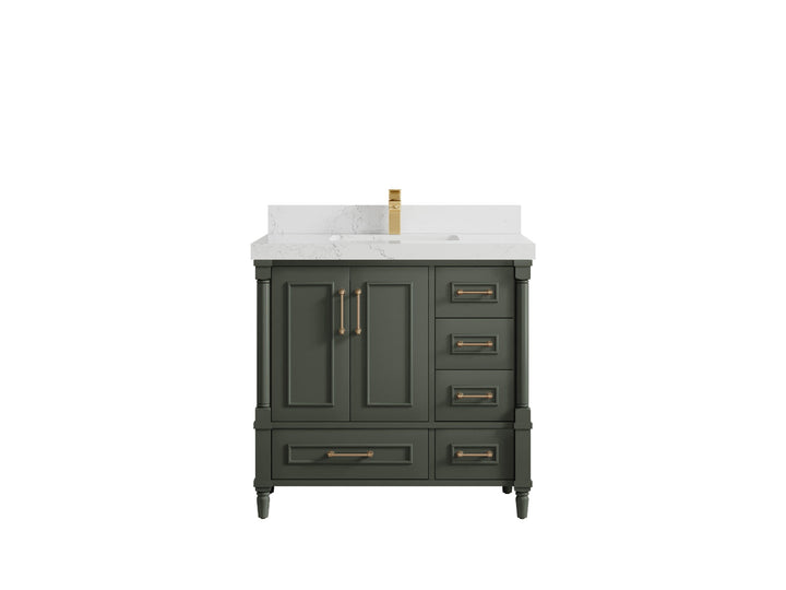 Aberdeen 36 in. W x 22 in. D Center Sink Bathroom Vanity - photo 28