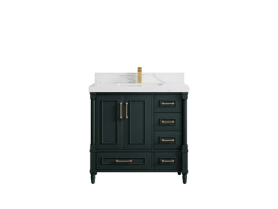 Aberdeen 36 in. W x 22 in. D Center Sink Bathroom Vanity - Willow Bath and Vanity