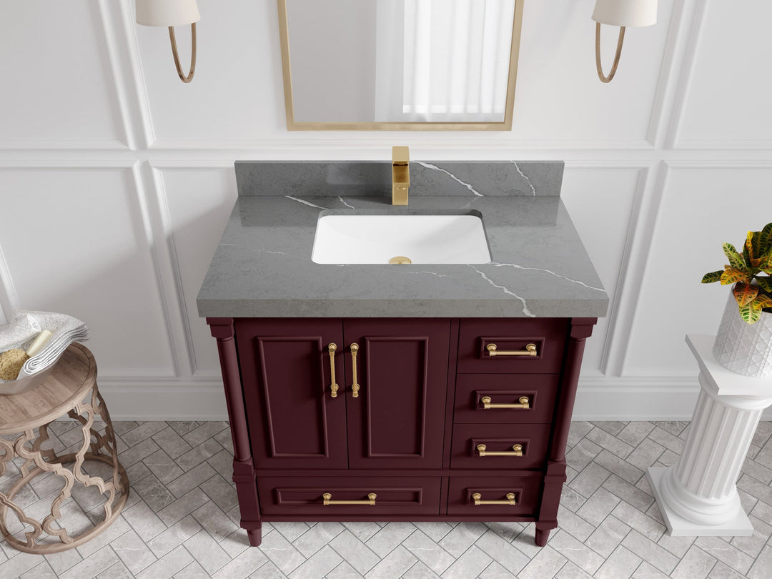 Aberdeen 36 in. W x 22 in. D Center Sink Bathroom Vanity - Willow Bath and Vanity