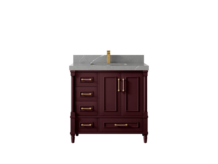 Aberdeen 36 in. W x 22 in. D Center Sink Bathroom Vanity - photo 39