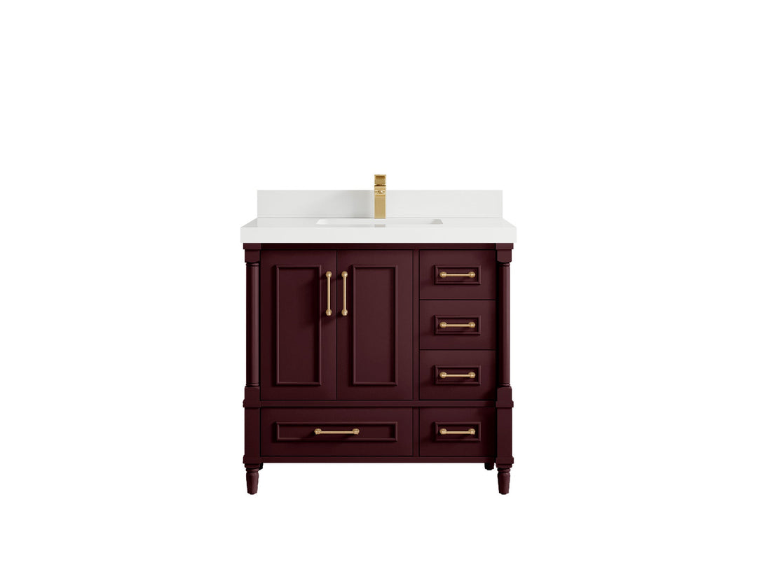 Aberdeen 36 in. W x 22 in. D Center Sink Bathroom Vanity - Willow Bath and Vanity