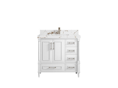 Aberdeen 36 in. W x 22 in. D Center Sink Bathroom Vanity - Willow Bath and Vanity