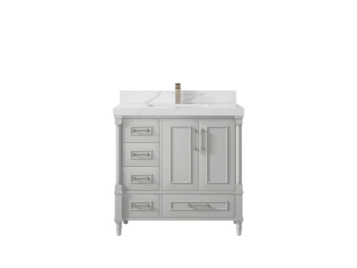 Aberdeen 36 in. W x 22 in. D Center Sink Bathroom Vanity - photo 16