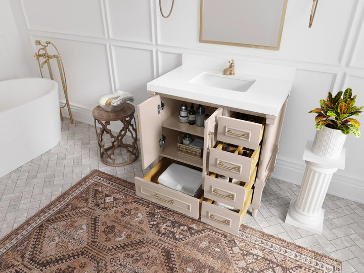 Aberdeen 36 in. W x 22 in. D Center Sink Bathroom Vanity - photo 3