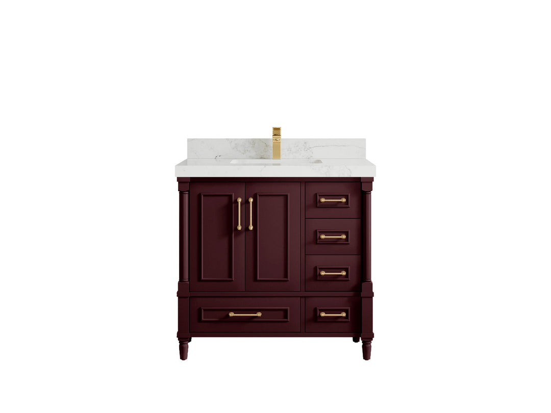 Aberdeen 36 in. W x 22 in. D Center Sink Bathroom Vanity - Willow Bath and Vanity