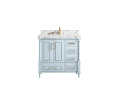 Aberdeen 36 in. W x 22 in. D Center Sink Bathroom Vanity - photo 36