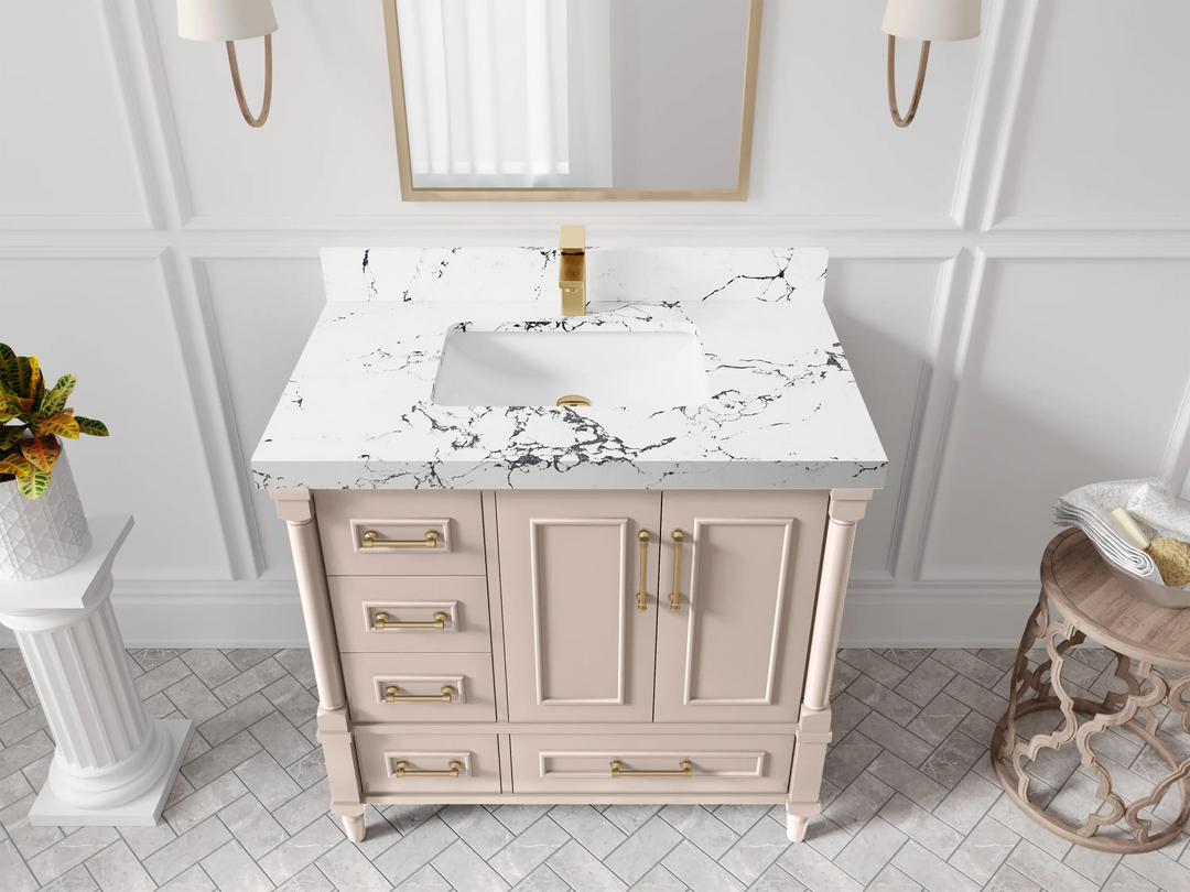 Aberdeen 36 in. W x 22 in. D Center Sink Bathroom Vanity - Willow Bath and Vanity