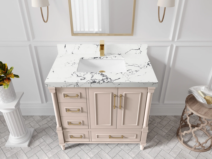 Aberdeen 36 in. W x 22 in. D Center Sink Bathroom Vanity - photo 40