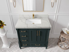 Aberdeen 36 in. W x 22 in. D Center Sink Bathroom Vanity - photo 37