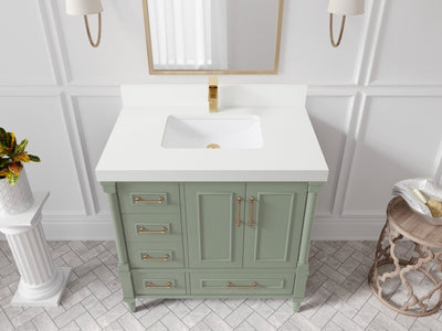 Aberdeen 36 in. W x 22 in. D Center Sink Bathroom Vanity - Willow Bath and Vanity